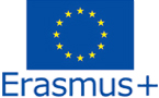 Erasmus + logo with a UE flag